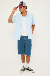 Xlarge Oxford Script SS Shirt White/Blue Stripe